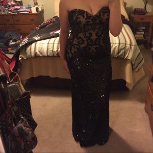 Black sparkly formal prom gown size 14